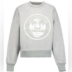 Les Coyotes de Paris logo gray crewneck sweatshirt size 12